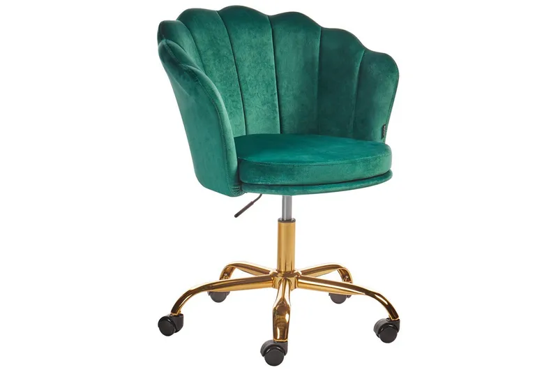 Kontorsstol Monticello Grön/guld/svart, Grön/guld/svart
