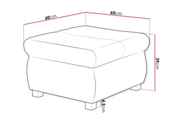 Cerys Sittpuff - Beige - Products - Möbler - Fåtölj & stolar - Pall & puff - Sittpuff