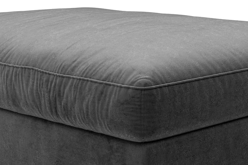 Dubai Fotpall Sammet - Mörkgrå - Products - Möbler - Fåtölj & stolar - Pall & puff - Fotpallar