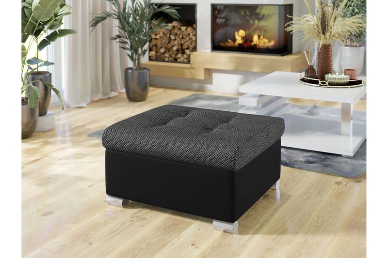 Dynir Fotpall 68 cm - Svart/Mörkgrå - Products - Möbler - Fåtölj & stolar - Pall & puff - Fotpallar