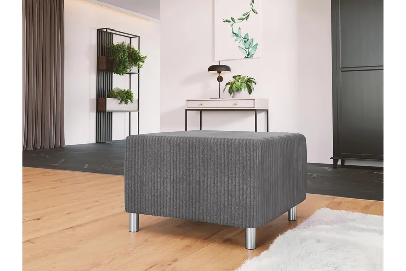 Eifion Fotpall 65 cm - Mörkgrå - Products - Möbler - Fåtölj & stolar - Pall & puff - Fotpallar