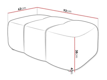 Flo Fotpall 93 cm - Vit - Products - Möbler - Fåtölj & stolar - Pall & puff - Fotpallar