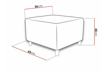 Kintore Fotpall 56 cm beige - Products - Möbler - Fåtölj & stolar - Pall & puff - Fotpallar
