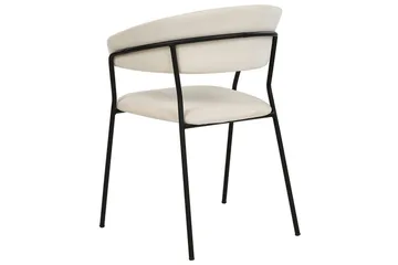 Set med 2 matstolar Mariposa - Krämvit, Svart/Sammet - Products - Möbler - Fåtölj & stolar - Karmstol