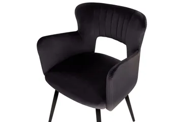 Set med 2 matstolar Sanilac - Svart - Products - Möbler - Fåtölj & stolar - Karmstol