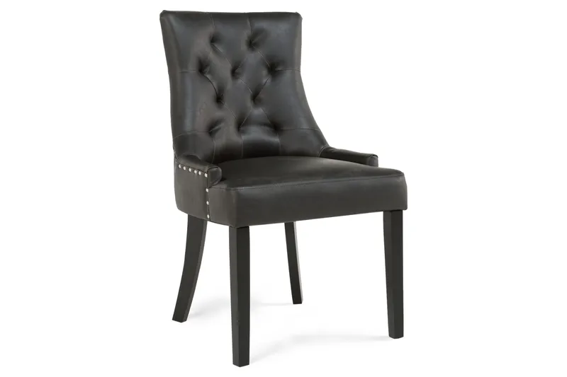 Tuva Matstol Konstläder - Svart - Products - Möbler - Fåtölj & stolar - Matstol & köksstol