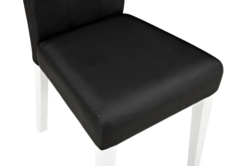 Viktor Matstol - Konstläder / Vit / Svart - Products - Möbler - Fåtölj & stolar - Matstol & köksstol
