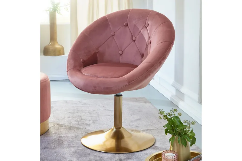 Willowdale Kontorsstol - Mörkrosa/Guld - Products - Möbler - Fåtölj & stolar - Kontorsstol & skrivbordsstol