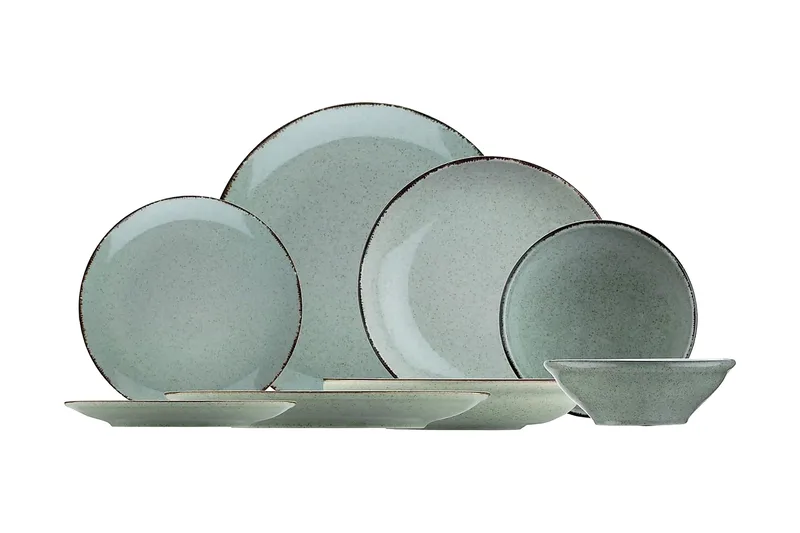 Adine Tallriksset 24 Delar, Porslin/Grön