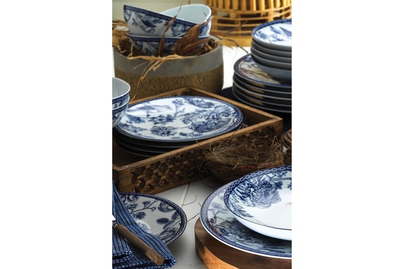 Tallriksset 24-pack - Blå/Vit - Products - Servering & matlagning - Tallrikar & skålar - Tallrikar set