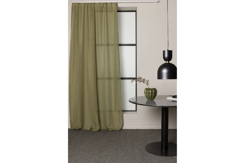 Kaya Gardin 140x240 cm - Grön - Products - Textil & mattor - Gardiner - Gardinlängder - Kanallängd