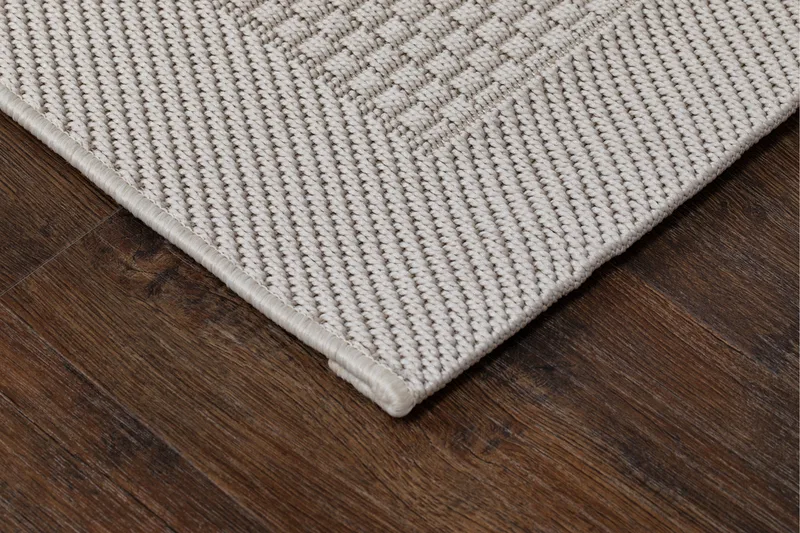 Miami Flatvävd Matta Fyrkantig 200x200 cm - Vit - Products - Textil & mattor - Matta - Flatvävd matta