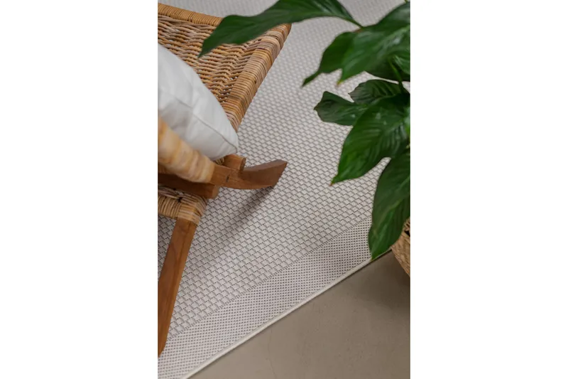 Miami Flatvävd Matta Fyrkantig 200x200 cm - Vit - Products - Textil & mattor - Matta - Flatvävd matta