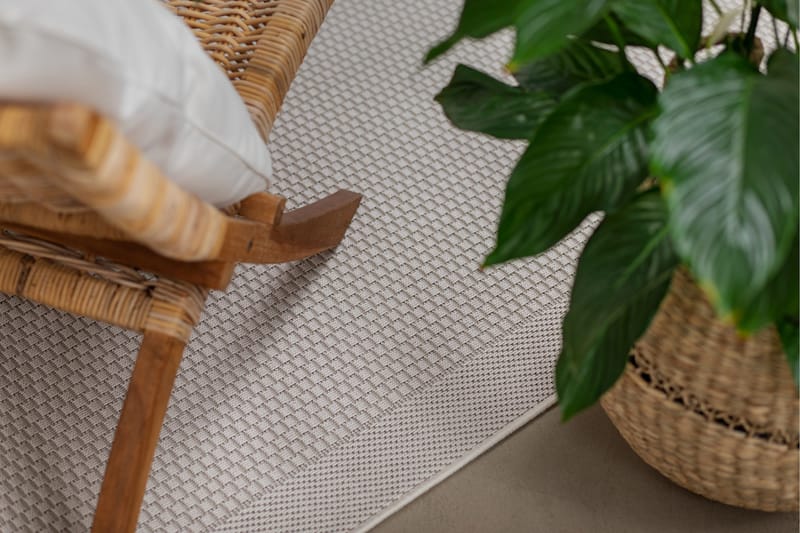 Miami Flatvävd Matta Fyrkantig 200x200 cm - Vit - Products - Textil & mattor - Matta - Flatvävd matta