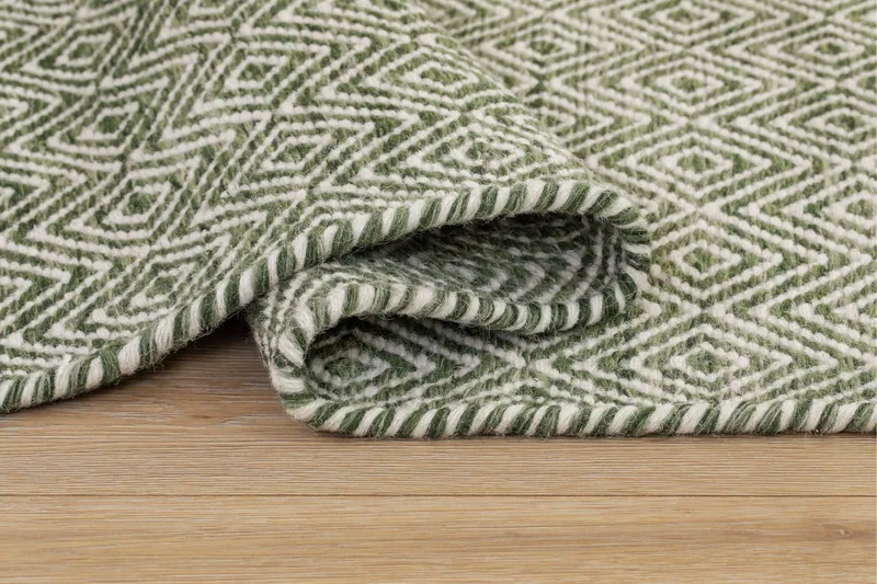 Gåsöga Ullmatta 240x340 cm Rektangulär - Grön - Products - Textil & mattor - Matta - Modern matta - Ullmatta