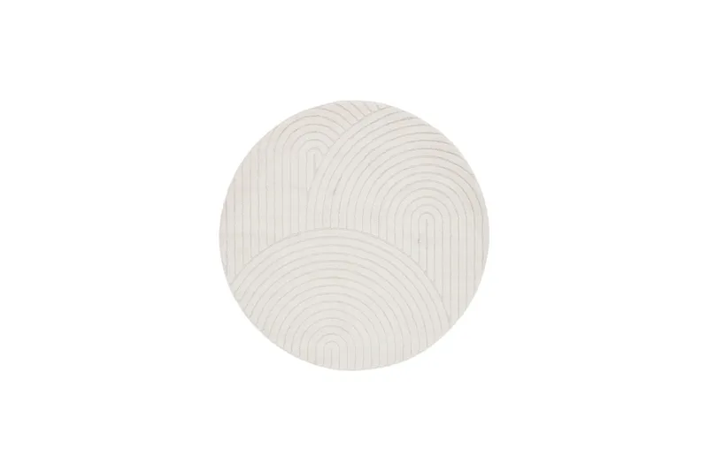 Genova Zen Wiltonmatta 240 cm Rund, Vit