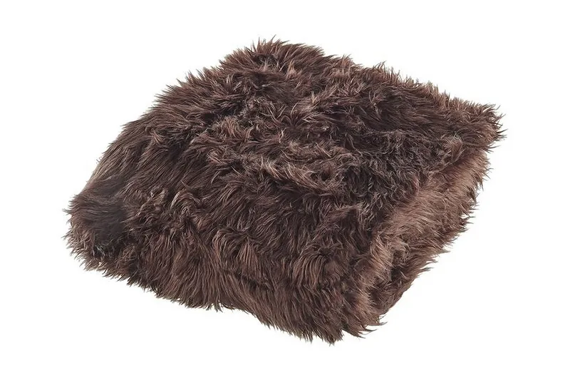 Pläd 200 x 220 cm brun DELICE, Brun