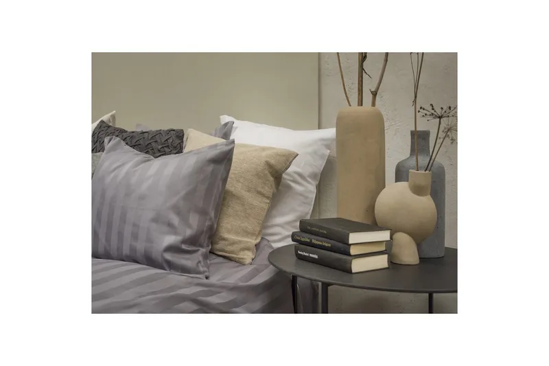 Påslakanset Enkelsäng 2-Dels Satin - Ljusgrå - Products - Textil & mattor - Sängkläder - Bäddset & påslakanset - Påslakanset dubbelsäng