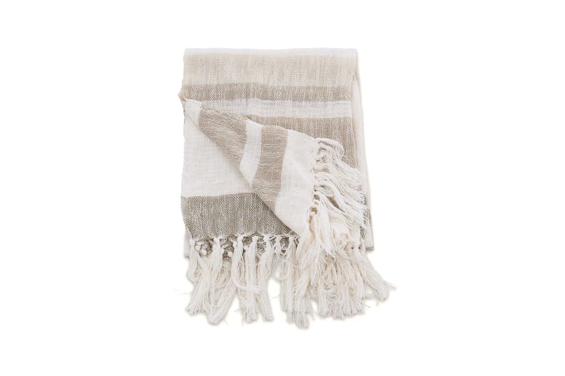 Sandy Pläd 130x170 cm - Offwhite/Beige/Brun - Products - Textil & mattor - Filt & pläd