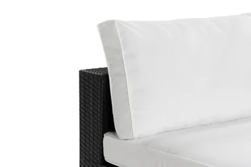Bahamas Mittmodul utomhus i konstrotting - Svart / Vit - Products - Utemöbler & utemiljö - Övrigt utemöbler - Moduler utesoffa - Mittmodul utesoffa