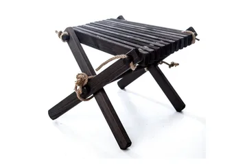 Fotpall EcoFurn Lilli Furu Oljad Svart - Furu Oljad Svart - Products - Utemöbler & utemiljö - Övrigt utemöbler - Moduler utesoffa - Fotpall & pall utomhus