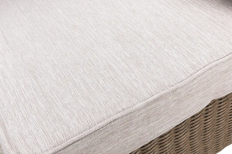 Marcus Hörnmodul utomhus med Dyna i konstrotting - Natur Beige / Vita dynor - Products - Utemöbler & utemiljö - Övrigt utemöbler - Moduler utesoffa - Hörnmodul utesoffa