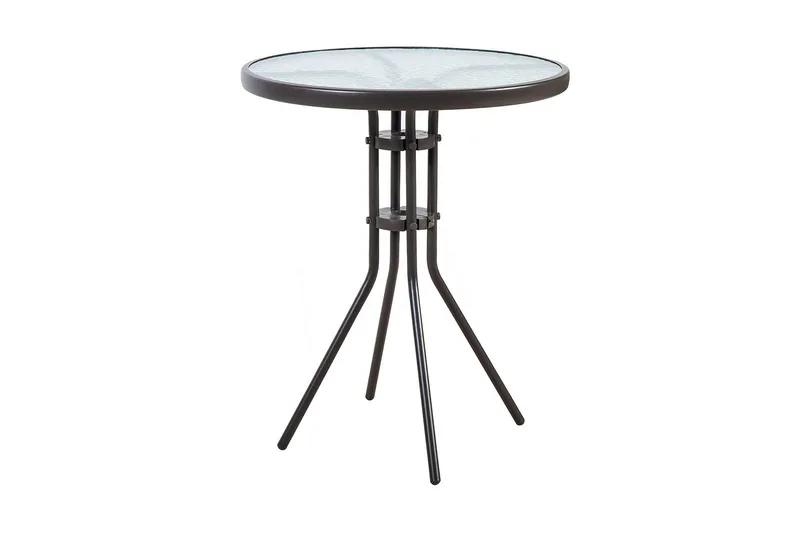 Dublin Runt Cafébord och Bistrobord Utomhus 60 cm Glas, Brun