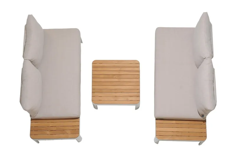 Portals Utesoffa 2-sits - Teak/Vit - Products - Utemöbler & utemiljö - Balkong & altan - Balkongmöbler - Balkongsoffa