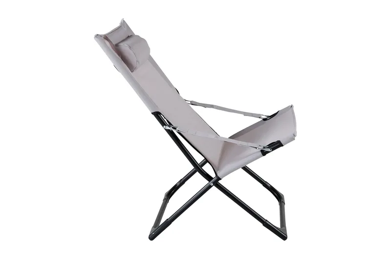 Seville Relaxstol Vikbar med Dyna - Svart/Grå - Products - Utemöbler & utemiljö - Balkong & altan - Balkongmöbler - Balkongstol