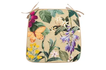 Amazonia Sittdyna 39x39 cm Beige Blommig - Products - Utemöbler & utemiljö - Dynor - Sittdyna & ryggdyna utemöbler