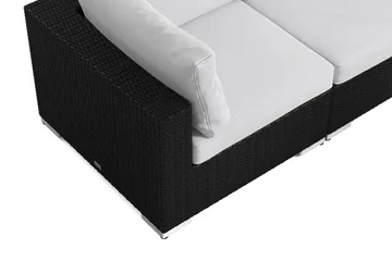 Bahamas utomhus hörnsoffa 8-sits vändbar med fåtölj och bord med hylla - Svart - Products - Utemöbler & utemiljö - Loungemöbler - Loungeset & loungegrupp