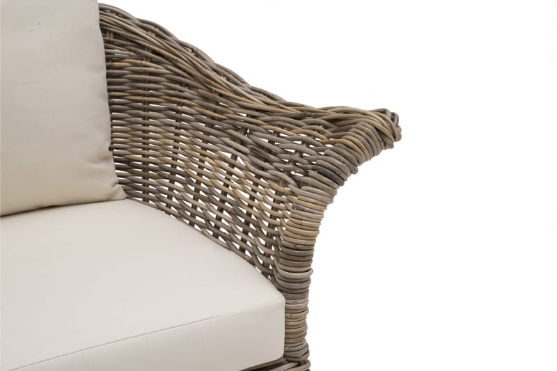 Edsklinta Utefåtölj m Dyna Rotting/Vit - Hillerstorp - Products - Utemöbler & utemiljö - Loungemöbler - Loungestol utomhus