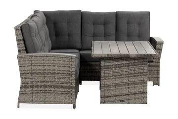 James Lyx Loungegrupp Vändbar - Grå / Svarta dynor - Products - Utemöbler & utemiljö - Loungemöbler - Loungeset & loungegrupp