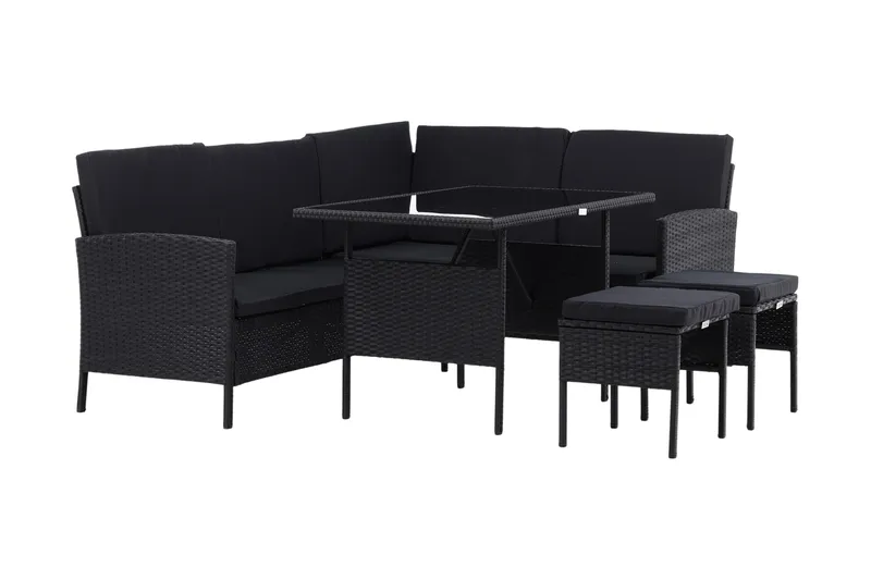 Knock Hörnsoffa Utomhus - Svart - Products - Utemöbler & utemiljö - Loungemöbler - Loungeset & loungegrupp