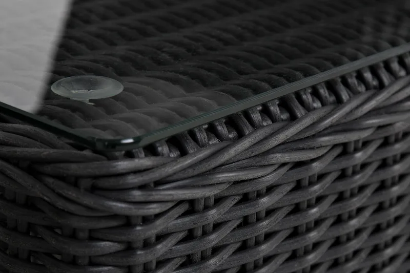 Marcus Caféset med 2 Fåtöljer m Dyna - Svart - Products - Utemöbler & utemiljö - Loungemöbler - Loungestol utomhus