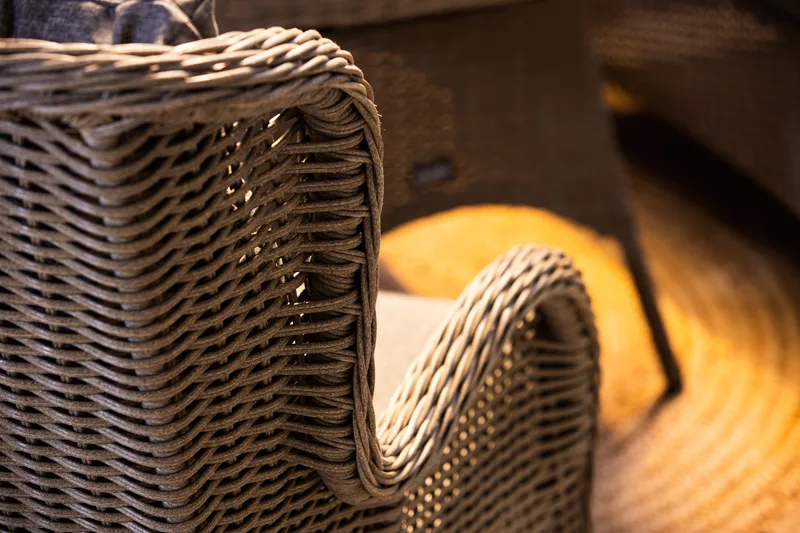 Marcus Soffgrupp 2-sits Ink. Fåtöljer - Brun / Gråa dynor - Products - Utemöbler & utemiljö - Loungemöbler - Loungeset & loungegrupp