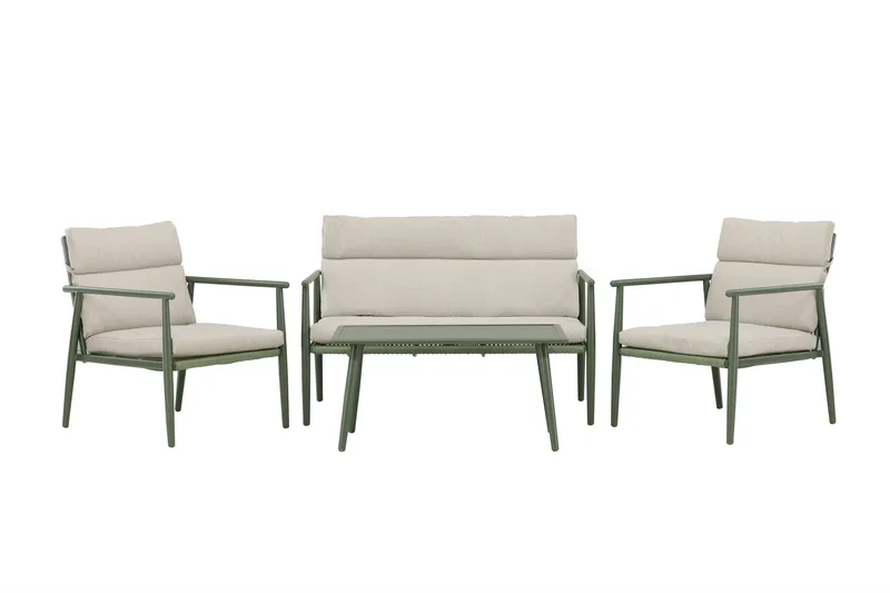 Mazzaro Soffgrupp Utomhus 4-sits, Grön/Beige