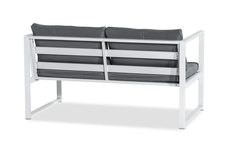 Tunis Soffgrupp - Vit / Gråa dynor - Products - Utemöbler & utemiljö - Loungemöbler - Loungeset & loungegrupp