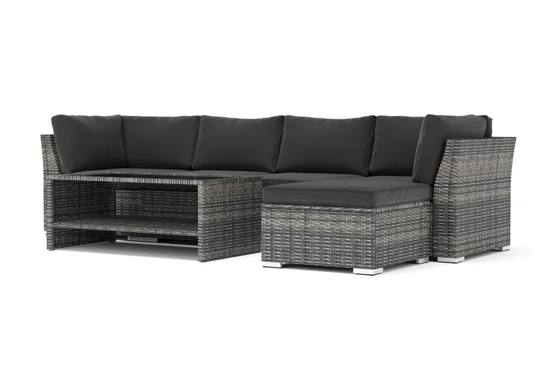 Wisconsin utomhus divansoffa 5-sits vändbar, Grå