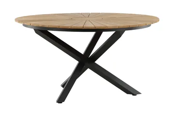 Mexico Matbord Utomhus Rund 140 cm Brun/Svart - Venture Home - Products - Utemöbler & utemiljö - Utebord & trädgårdsbord - Matbord utomhus