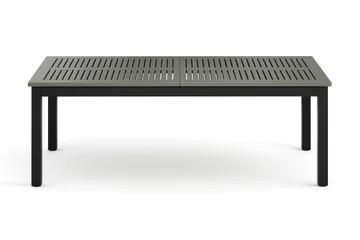Monaco Stort rektangulärt förlängningsbart bord utomhus med iläggsskiva 210-310x90 cm i aluminium/plast - Svart/Grå - Products - Utemöbler & utemiljö - Utebord & trädgårdsbord - Matbord utomhus