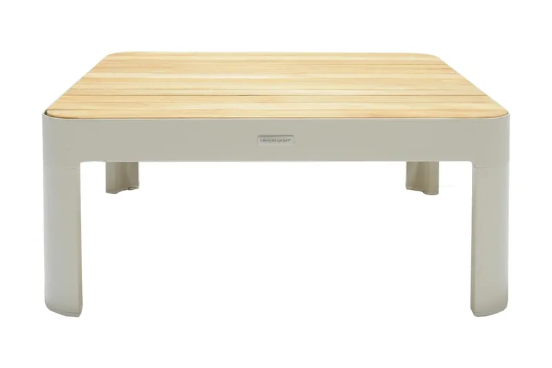 Portals Cafébord och Loungebord 72 cm Teak Trä - Vit - Products - Utemöbler & utemiljö - Utebord & trädgårdsbord - Loungebord & soffbord utomhus