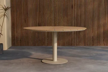 Runt matbord Croft 120 cm Utomhus - Beige - Products - Utemöbler & utemiljö - Utebord & trädgårdsbord - Matbord utomhus