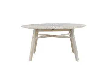 Runt Matbord Rives 150 cm Utomhus - Vitputsad - Products - Utemöbler & utemiljö - Utebord & trädgårdsbord - Matbord utomhus