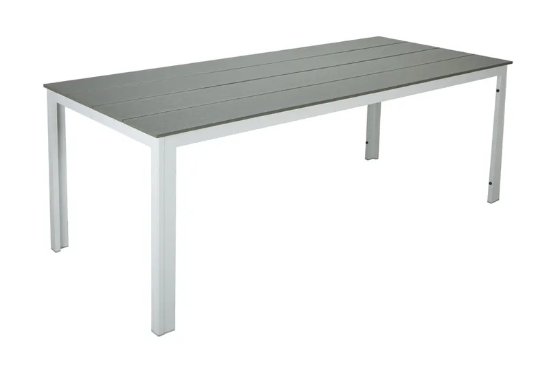Tunis Rektangulärt Matbord utomhus 140x90 cm i plast och metall - Grå/Vit - Products - Utemöbler & utemiljö - Utebord & trädgårdsbord - Matbord utomhus