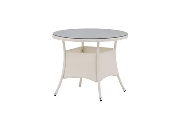 Volta Matbord Utomhus 90 Rund - Vit - Products - Utemöbler & utemiljö - Utebord & trädgårdsbord - Matbord utomhus