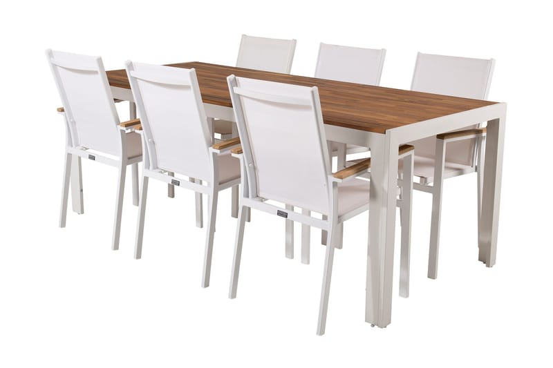 Bois Matgrupp Utomhus 200cm + 6 Texas Karmstolar - Svart/Grå - Products - Utemöbler & utemiljö - Utegrupp - Matgrupp utomhus