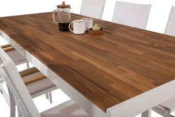 Bois Matgrupp Utomhus 200cm + 6 Texas Karmstolar - Svart/Grå - Products - Utemöbler & utemiljö - Utegrupp - Matgrupp utomhus