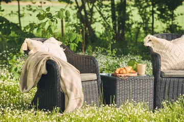 Marcus Caféset med 2 Light Fåtöljer m Dyna - Svart - Products - Utemöbler & utemiljö - Utegrupp - Cafegrupp & cafeset