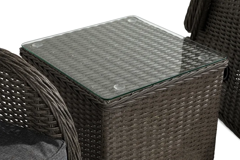 Marcus Caféset med 2 Reclinerfåtöljer Utomhus m Dyna - Grå - Products - Utemöbler & utemiljö - Utegrupp - Cafegrupp & cafeset